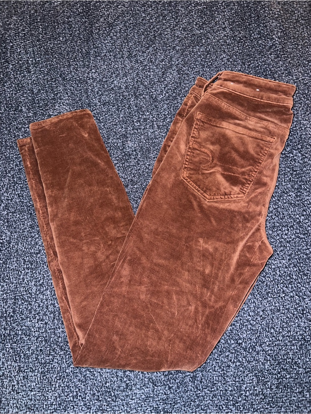 American Eagle Outfitters Burnt Orange/ Rusty Brown Corduroy Skinny Jeans